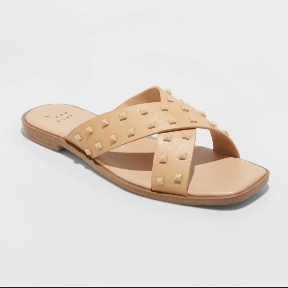 A New Day Nude Studded Sandals size 7